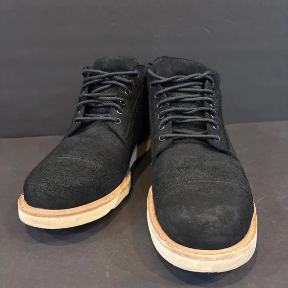 SAS Hatchet Chukka Boot 10.5M Black Suede Vibram USA Made $339 Retail
